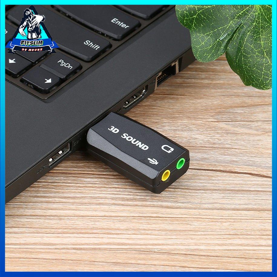 USB 2.0 sang 3D Mic Loa Tai nghe Âm thanh Bộ chuyển đổi Card âm thanh 5.1 cho Máy tính xách tay PC [8/7]