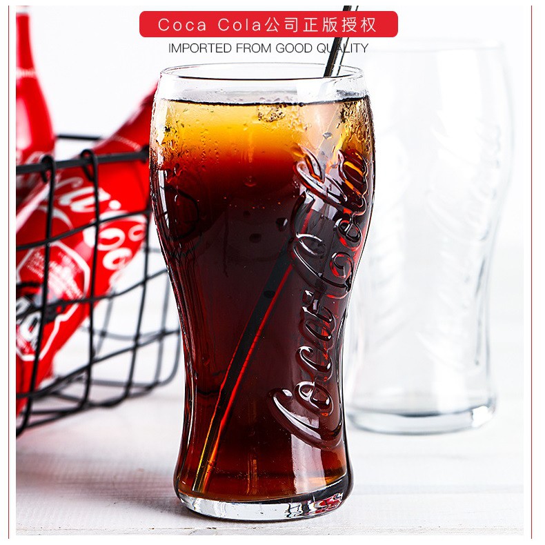 Coca Cola Ly Thủy Tinh Uống Nước Ép Trái Cây / Cà Phê / Sữa / Bia Hình Lon Coca Cola Sáng Tạo