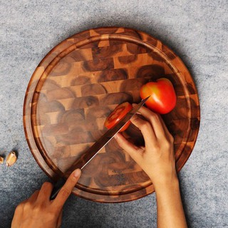 THỚT GỖ TRÀM DẦY CHẶT THỊT SIZE ĐẠI GIBA - WOODEN CHOPPING BOARD