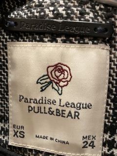 Áo khoác dạ Pull & Bear kẻ sọc size XS (ảnh thật)