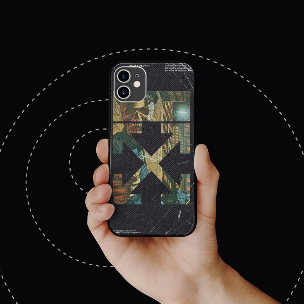 Ốp lưng OFF White SKULL police Kinh dị cho Iphone 5 6 7 8 Plus 11 12 Pro Max X Xr OFFPOD00131