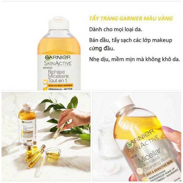 Nước tẩy trang, Nươc Tẩy trang Garnier 400ml |HÀNG CHÍNH HÃNG|