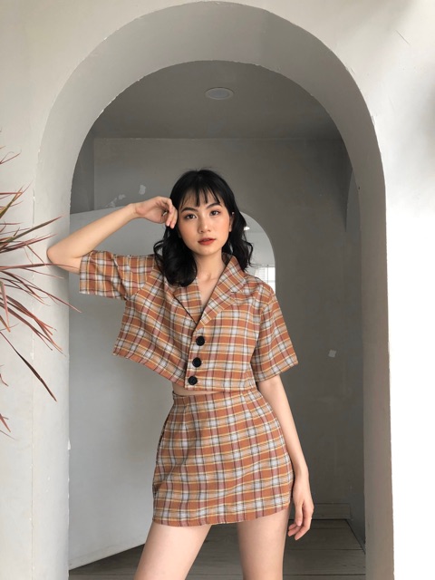 Set Croptop Vest Kèm Chân Váy Ulzzang | BigBuy360 - bigbuy360.vn