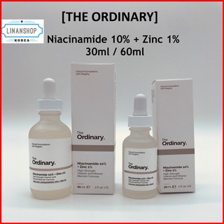 (Hàng thật) THE ORDINARY Niacinamide 10% + Zinc 1% 30ml / 60ml / Mỹ phẩm dưỡng da, Tinh chất