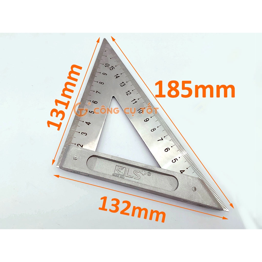 Thước ke góc tam giác vuông (150mm,200mm) LS+ Kapusi K-2597