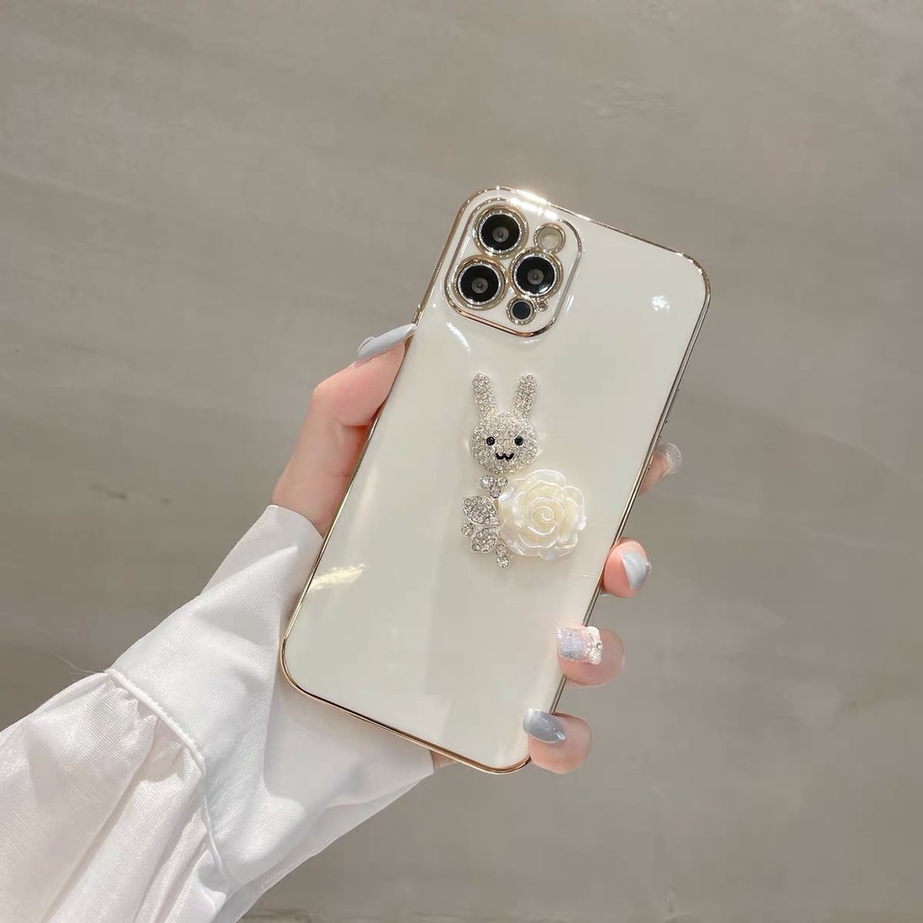 Ốp Điện Thoại tpu Mềm Họa Tiết Thỏ Hoa Cho Iphone 14Proax 12 pro max 11 pro max xs max xr x 7 8 plus 7 plus