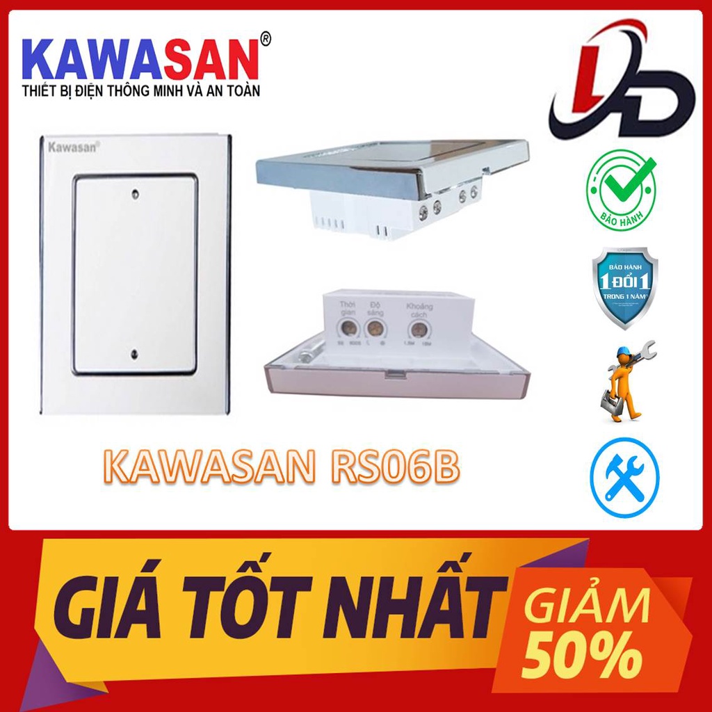 Công Tắc Cảm Ứng RADA Vi Sóng KAWASAN RS06B,Tự Động Mở/Tắt Đèn Khi Có Hoặc Không Có Người Di Chuyển- Hàng Chính hãng