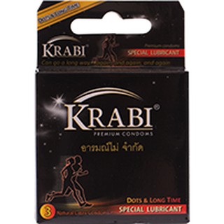 (Hộp 12 cái) Bao cao su Krabi có gai và kéo dài thời gian – Dots & Longtime Krabi Premium Condoms