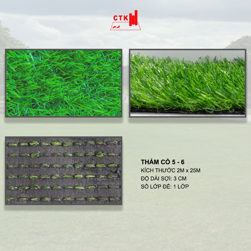 Thảm cỏ treo tường, cỏ nhựa nhân tạo trang trí, cỏ dày 3 cm mã 5 - 6 (ĐVT: met vuông)