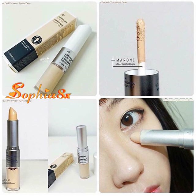 Che khuyết điểm 2 đầu The Face Shop Concealer Dual Veil TFS Hàn Quốc