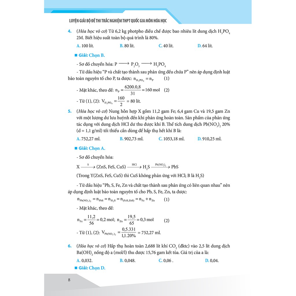 Sách: Luyện Giải Bộ Đề Thi Trắc Nghiệm THPT Quốc Gia Môn Hóa Học