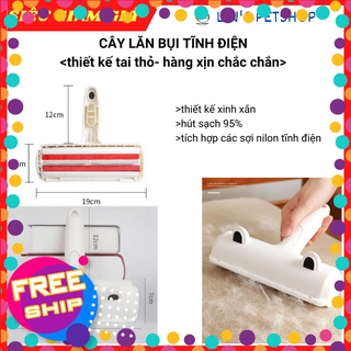 [FREESHIP] Cây Lăn Lông Từ Tính Tĩnh Điện Tai Thỏ