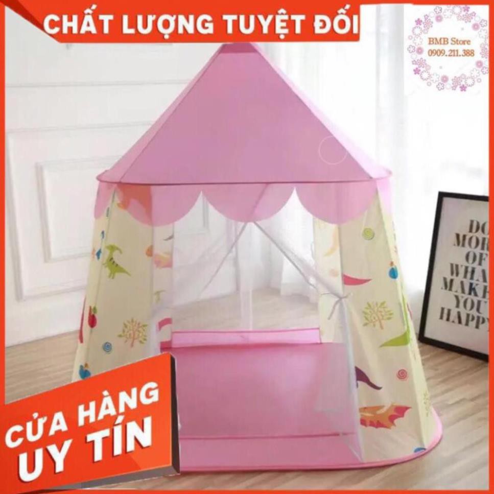 [XẢ KHO+FREE SHIP] Lều Công Chúa Hoàng Tử họa tiết cá sấu tặng kèm 20 bóng cho bé