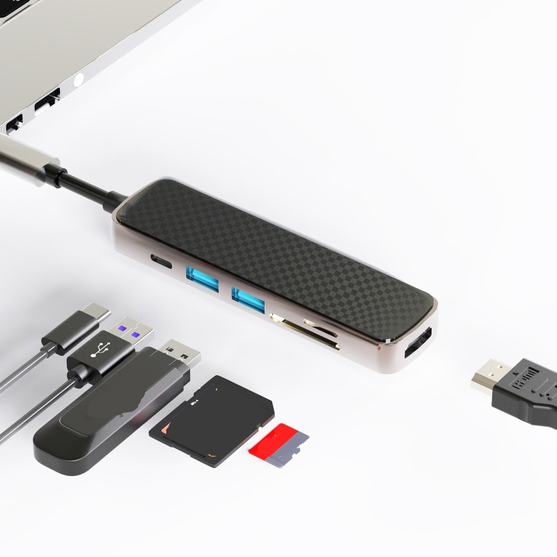 Đầu Chuyển Đổi USB3 0 TF SD Đa Cổng 6 Trong 1 Gọn Nhẹ