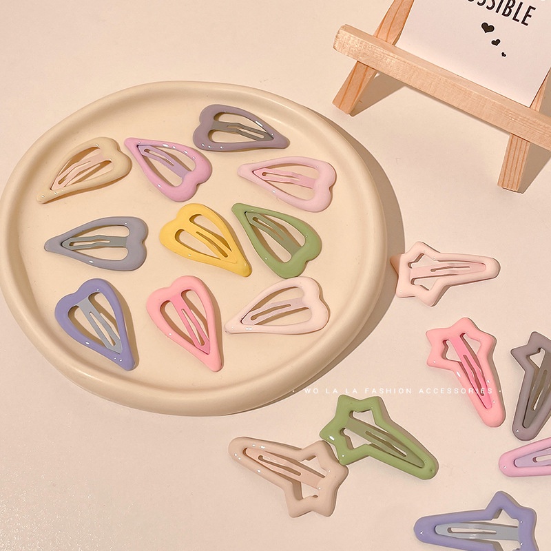 kẹp tóc ngôi sao Kẹp Tóc Hình Trái Tim Nhiều Màu Sắc Dễ Thương Cho Bé Gái