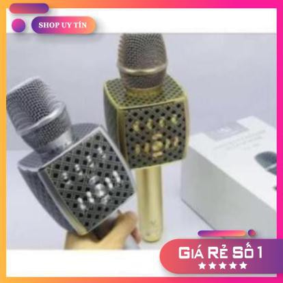 Micro hát karaoke YS 95, YS96, YS97 Kèm Loa Bluetooth Giá Rẻ- Tích Hợp Live Stream, Giả Giọng.