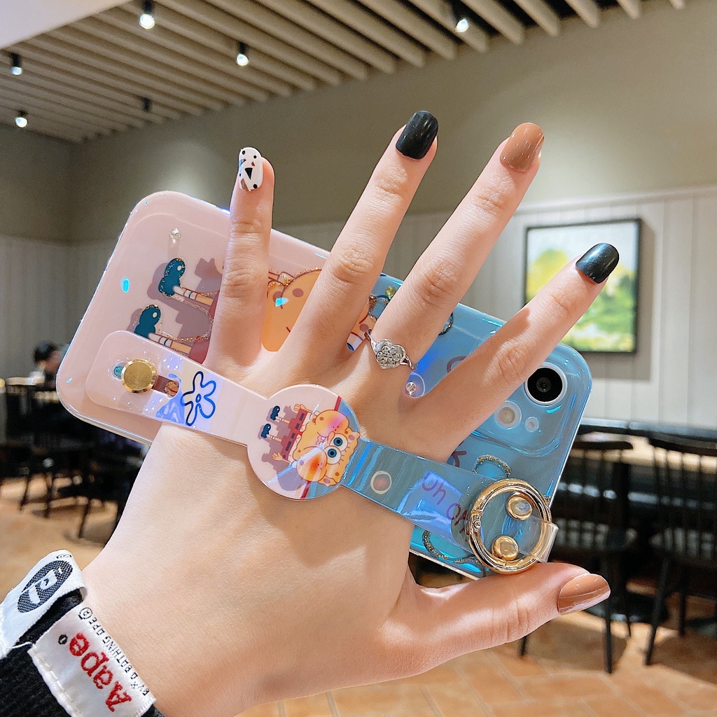 Ốp Điện Thoại epoxy Họa Tiết Dễ Thương Cho iPhone 12promax 12pro 12 7plus 11 11pro x xs XR xsmax QwJG