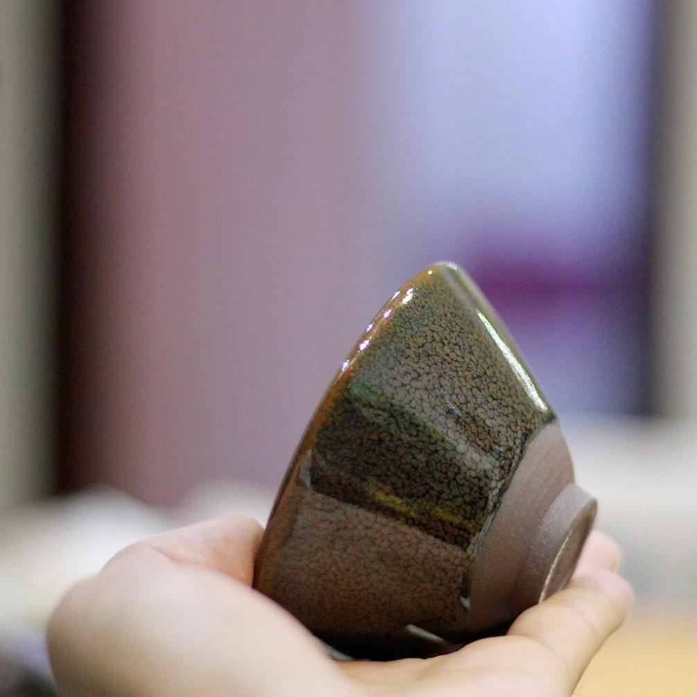 Chén thiên mục kiến diêu nung củi, chén thiên mục nung củi, chén thiên mục dáng nón, chén nón, chén trà đạo, chén chủ.