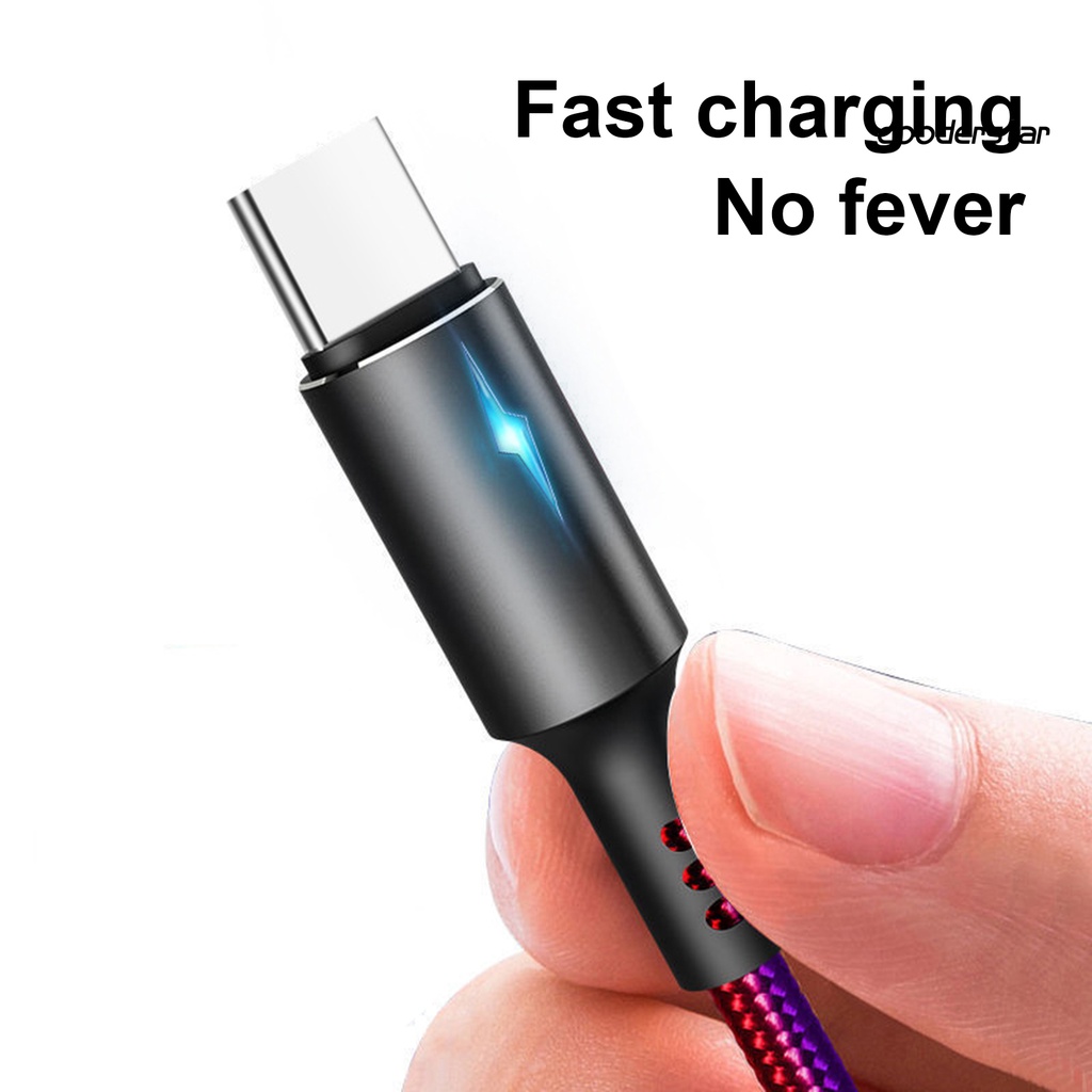 Cáp Sạc Nhanh Type-C Linh Hoạt Bện Dây Cho Điện Thoại Android