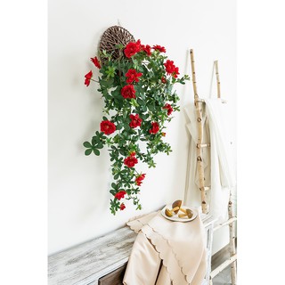 Hoa lụa vải giả treo tường-Hồng leo