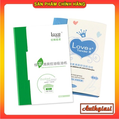 Giấy thấm dầu than hoạt tính và trà xanh Love Tender | BigBuy360 - bigbuy360.vn