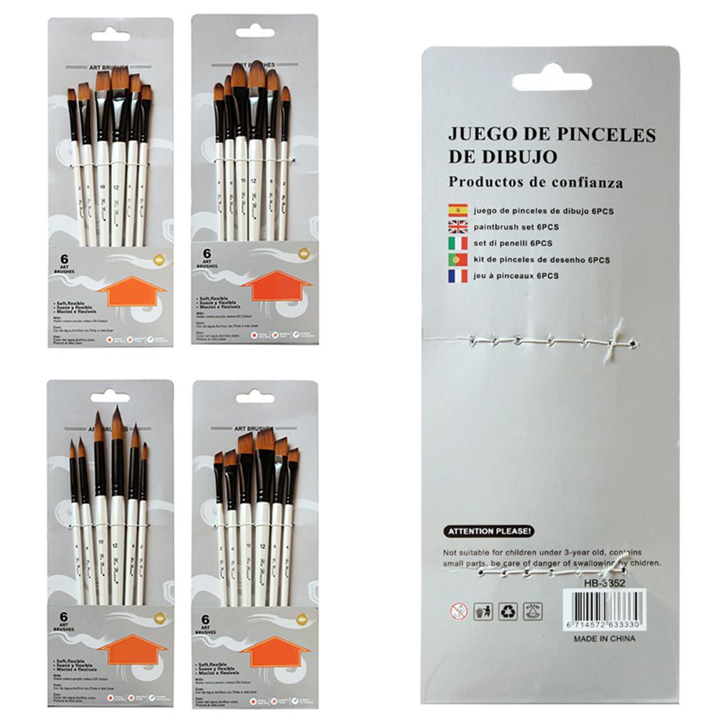 Bộ 6 Cọ Vẽ Tranh Sơn Dầu Tạo Hiệu Ứng Đặc Biệt