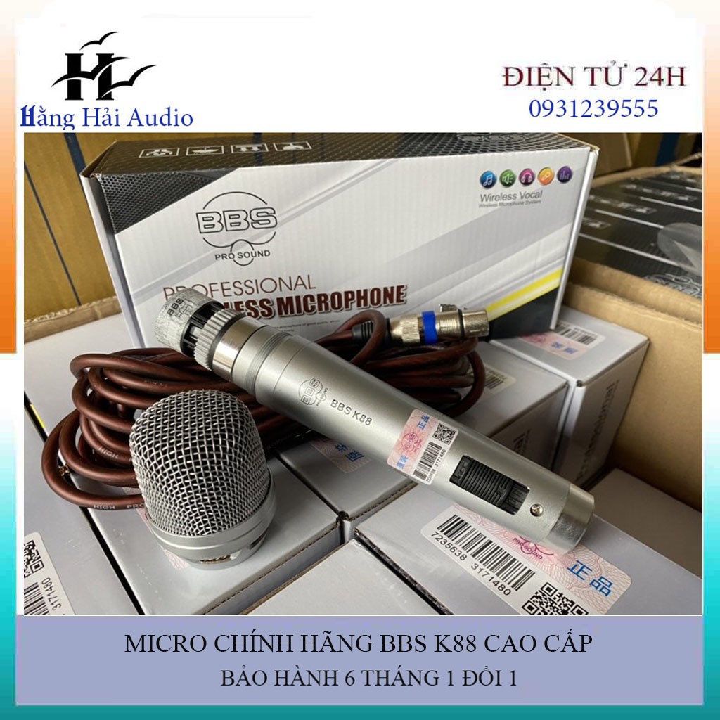 Micro có dây BBS k88 (hàng chính hãng chuẩn 1 )