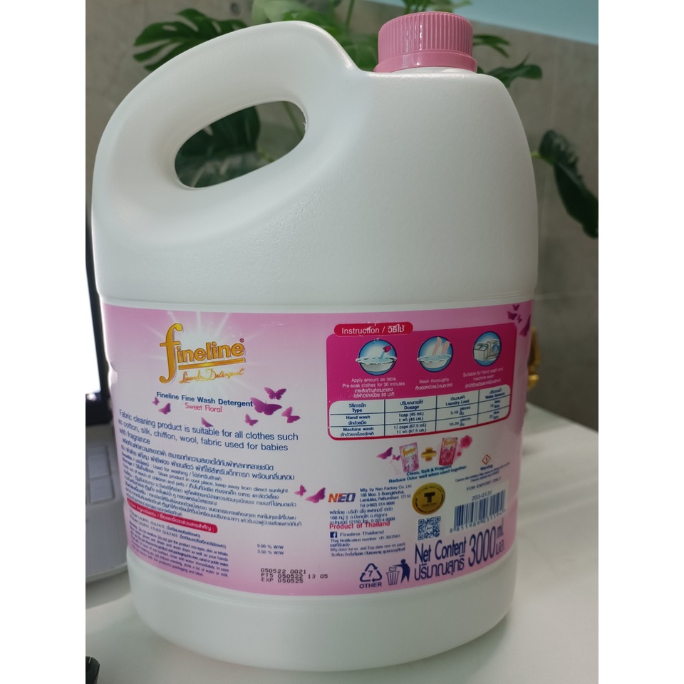 Nước Giặt Fineline 3000ml Chính Hãng Nhập Khẩu THÁI LAN đánh tan vết bẩn, hương thơm bền lâu