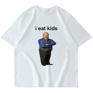 Áo Thun 100% cotton Tay Ngắn In Chữ i eat kids Thời Trang Mùa Hè Cho Bé