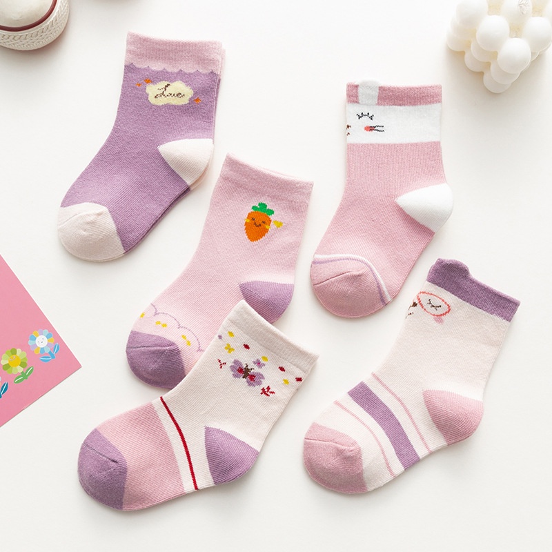 Đôi với WAFNHA D537 bằng cotton mềm mại họa tiết khủng long/cà rốt/chữ cái xinh xắn dành cho bé