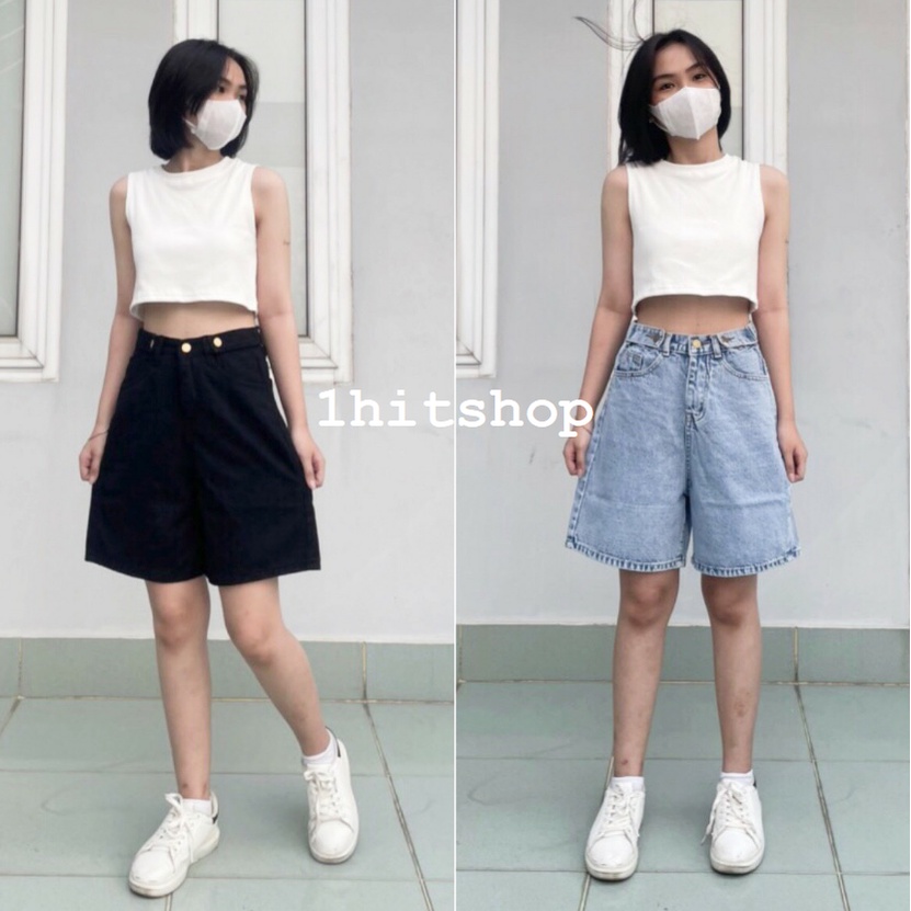 Quần SHORT JEAN 01 Nữ 1hitshop (màu XANH NHẠT)