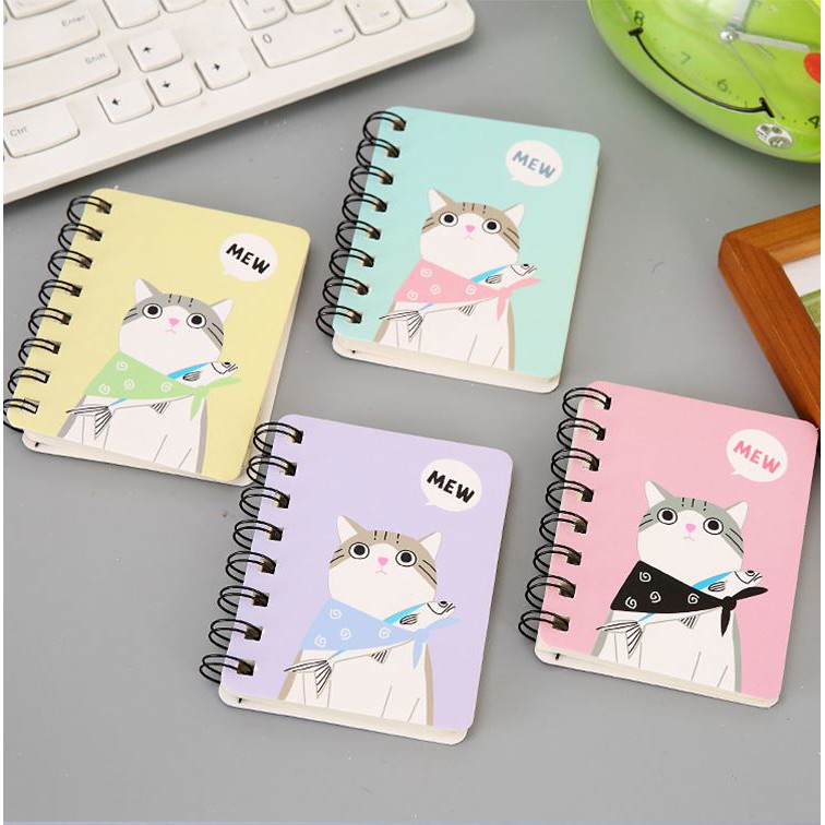 [Mã LIFEBOOK2 giảm 10% đơn 0Đ] Sổ tay Hand Made Mèo Xinh Khổ 8 x 10.5cm ( 80 Trang ) H57