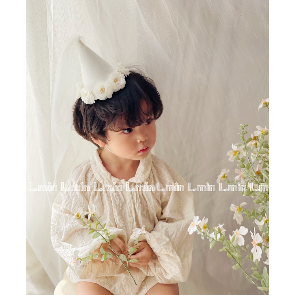 Nón angel mini flower made by l.min