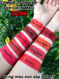 COMBO SET 2 SON SÁP PHỦ PHẤN ( được chọn màu )