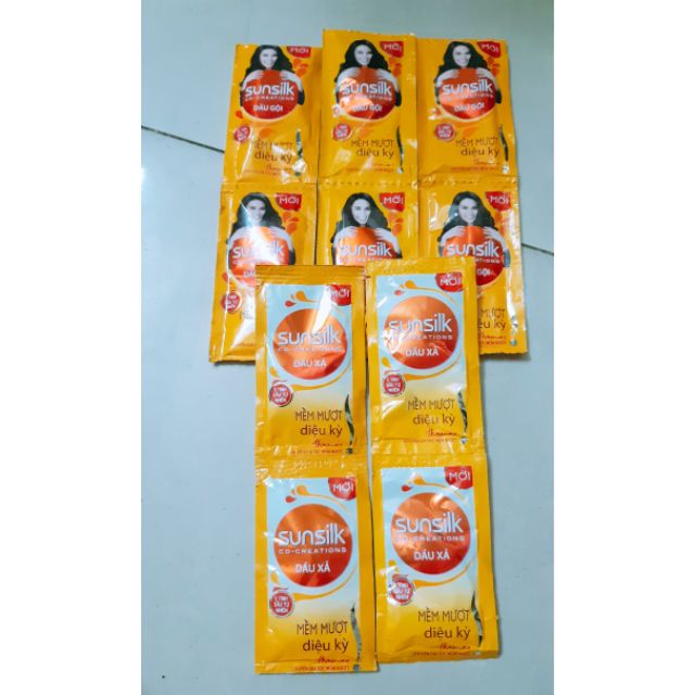 SET 10 GÓI GỘI XẢ SUNSILK