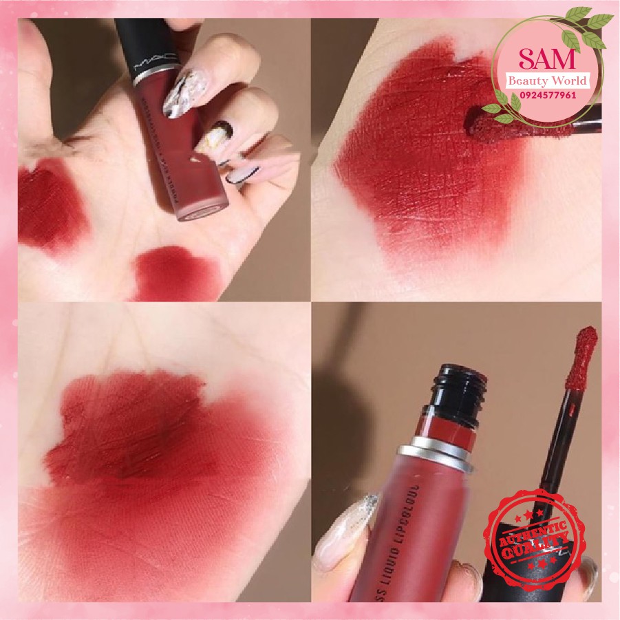 Son kem Mac chính hãng Power kiss liquid 998, 991, 989, 992 full box có bill date tới 2023