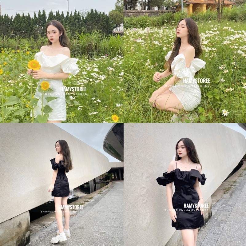 SABY DRESS  ĐẦM TRỄ VAI BÈO BỒNG CAO CẤP