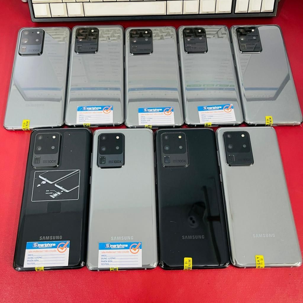 Điện thoại Galaxy S20 Ultra 5G  bản Hàn 1 sim, màu Xám và Đen nguyên áp suất - BH 6 tháng lỗi 1 đổi 1