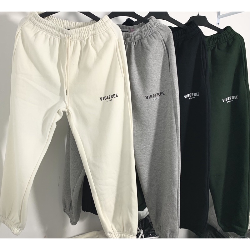 [LOGO] QUẦN DÀI NỈ SWEATPANTS UNISEX FORM RỘNG VIBEFREE BASIC