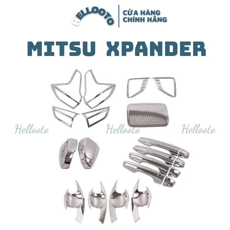 Phụ kiện ô tô xe Mitsu Xpander 2018 2019 2020 2021, phụ kiện trang trí xe Xpander Mạ crom cao cấp