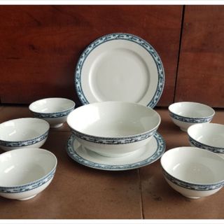 Bộ tô chén dĩa gốm sứ Minh Long