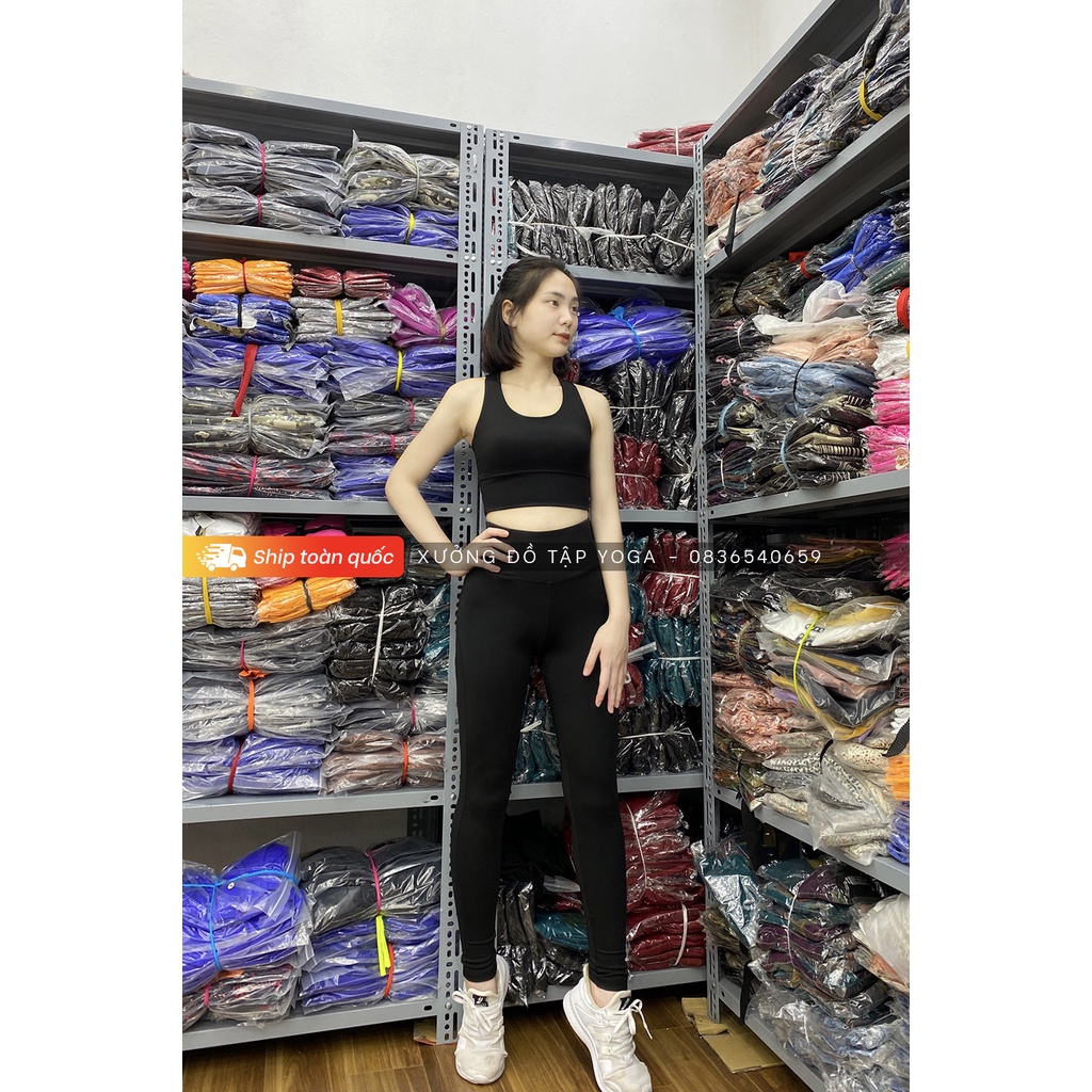 🌸🌸 Ảnh thật 100% 🌸🌸 - SET TẬP Yoga NỮ-  Gym, Aerobica - Bộ tập gym nữ lưng 3 lỗ 1 màu 🌸🌸