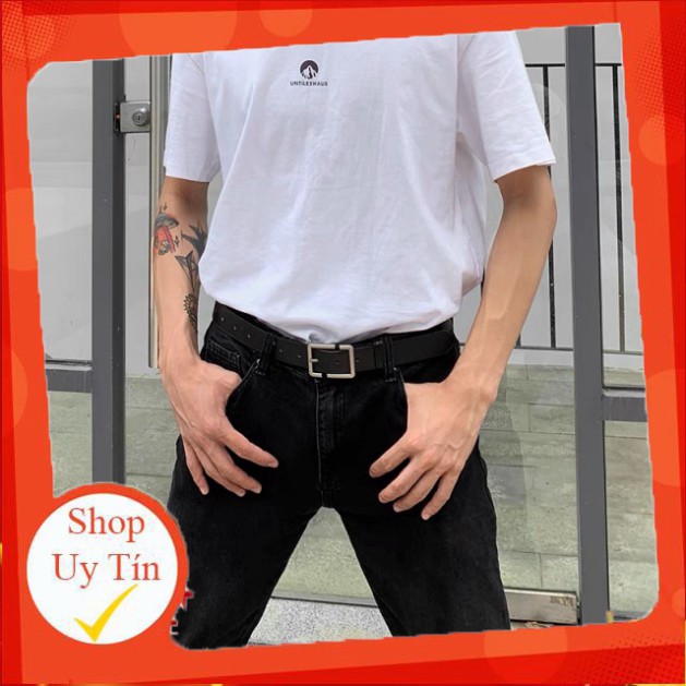 THẮT LƯNG NAM NỮ Chữ nhật Vuông 04 da đẹp Dây nịt Nam nữ Ulzzang học sinh đi học đi làm da đẹp mặt bạc Meo shop