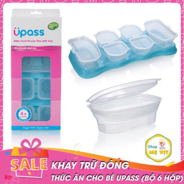 Khay trữ đông thức ăn cho bé (Bộ 6 hộp) UP0001W