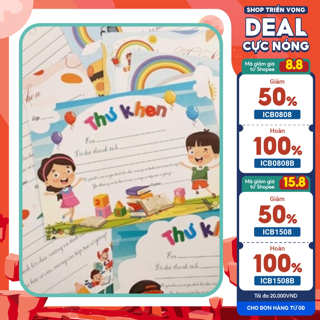 Thư khen trộn mẫu