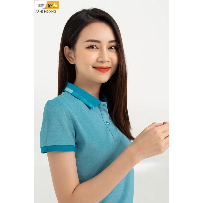 Áo Polo Nữ  YODY Mắt Chim Cotton Thoáng Mát, Trẻ Trung, Năng Động, Độ Bền Cao - APN3340 | WebRaoVat - webraovat.net.vn