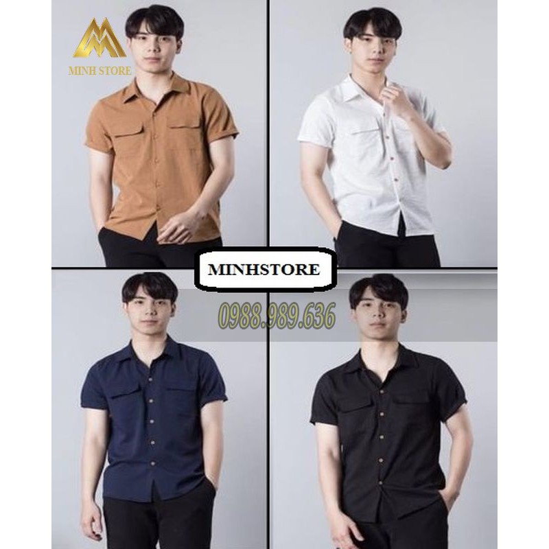 Áo Sơ Mi đũi nam nữ ngắn tay cổ bẻ Unisex, Áo đũi nam cổ bẻ vải Đũi lụa chống nhăn siêu mát lạnh (Thanh lý) - MINHSTORE | BigBuy360 - bigbuy360.vn