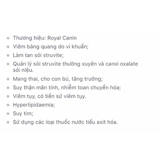Royal Canin Urinary - hỗ trợ sỏi thận