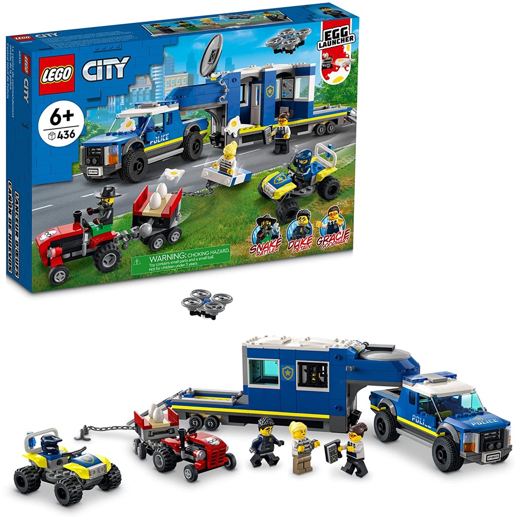 [ Có sẵn, hàng chính hãng] Đồ chơi LEGO City Police Mobile Command Truck 60315-436 chi tiết