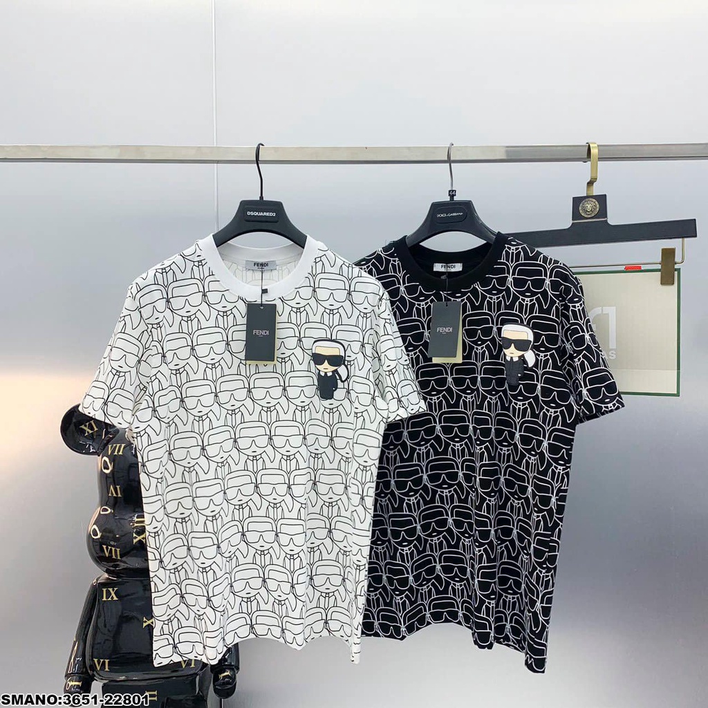 Áo phông Fendi Karl HOT TREND chất cotton co dãn 4 chiều cực mát